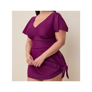 Torrid Wireless Side Tie Swim Dress No Bottom - Short Length Size 3 (3X) NWT